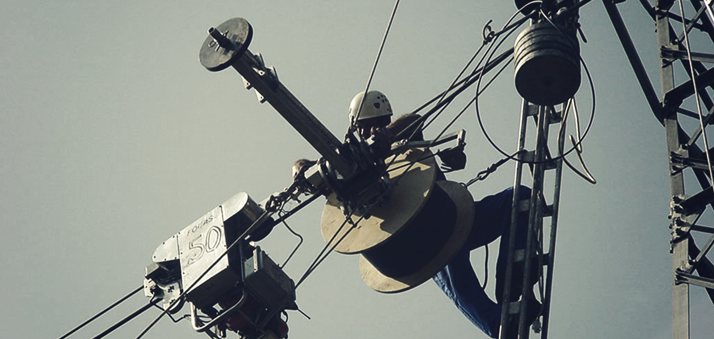 The beginning of data transfer through optical fibers wrapped around overhead-line 110 kV conductors